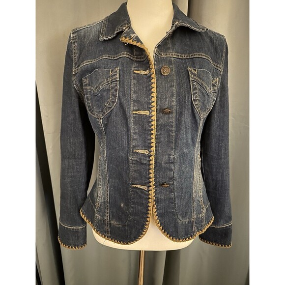 Kikit Jackets & Blazers - Kikit Jean Vintage denim Jacket With Embroidery Sz M
